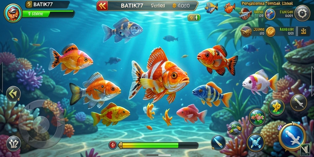 Screenshot BATIK77 menampilkan aksi menembak ikan yang seru.
