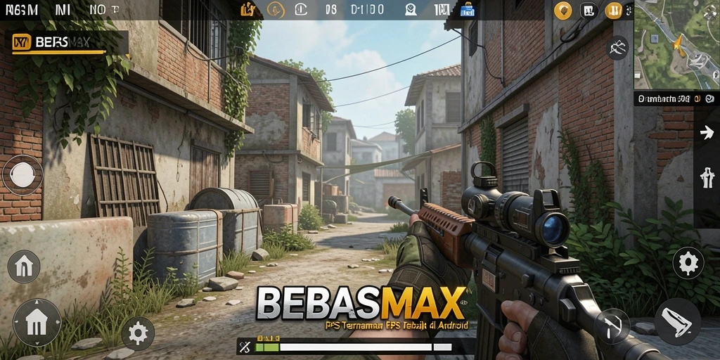 Gameplay mendebarkan di BEBASMAX dengan aksi tembak-menembak yang seru.