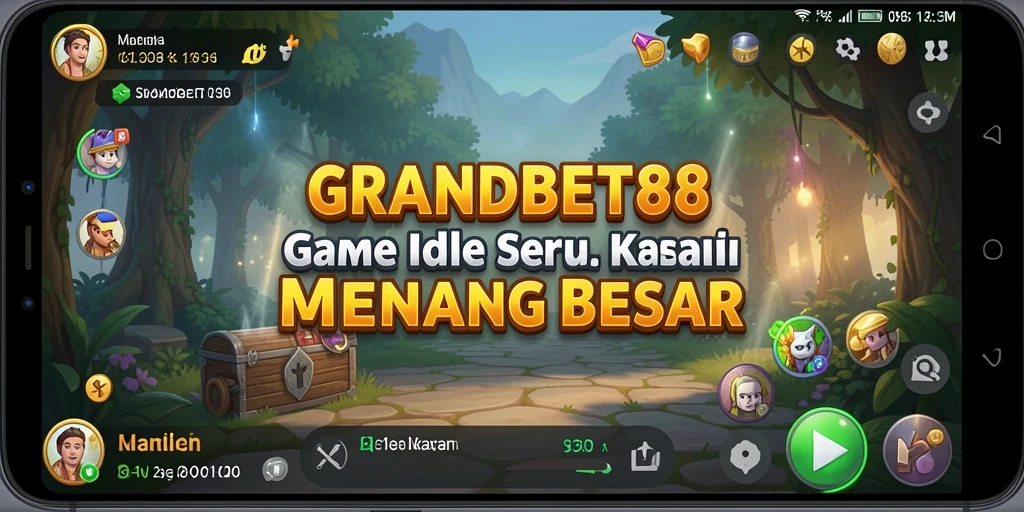 Screenshot GRANDBET88 menunjukkan keseruan gameplay Idle yang menyenangkan.