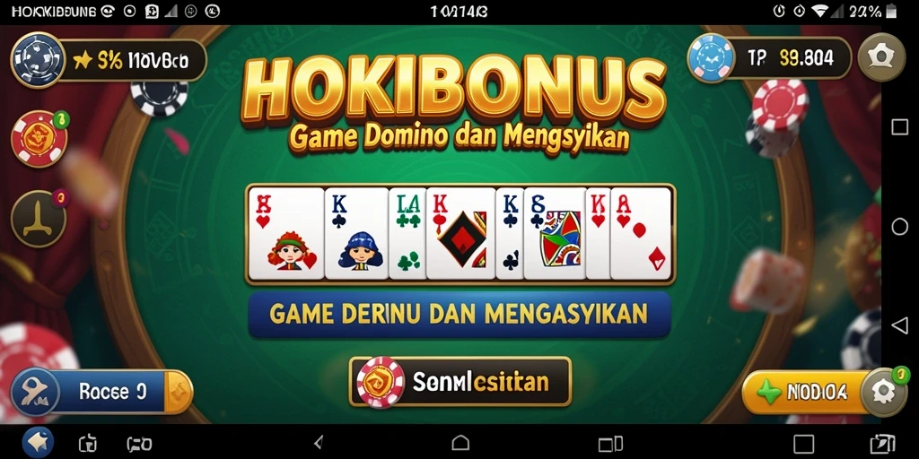 Tampilan menarik dari HOKIBONUS saat bermain Domino.