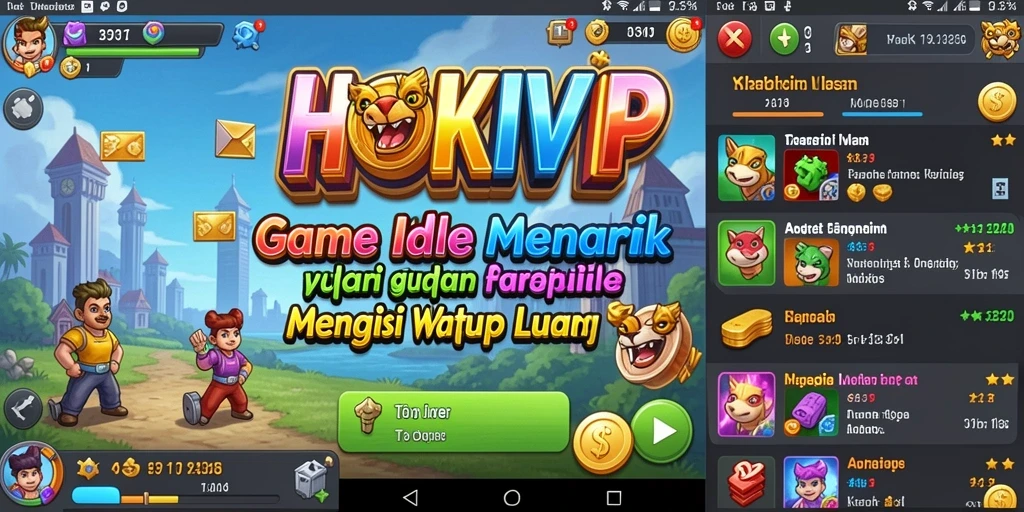 Tampilan menarik dari gameplay HOKIVIP yang menampilkan elemen Idle.