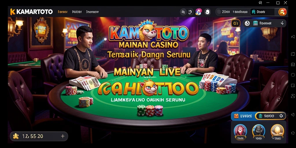 Screenshot KAMARTOTO menampilkan dealer live di meja roulette.