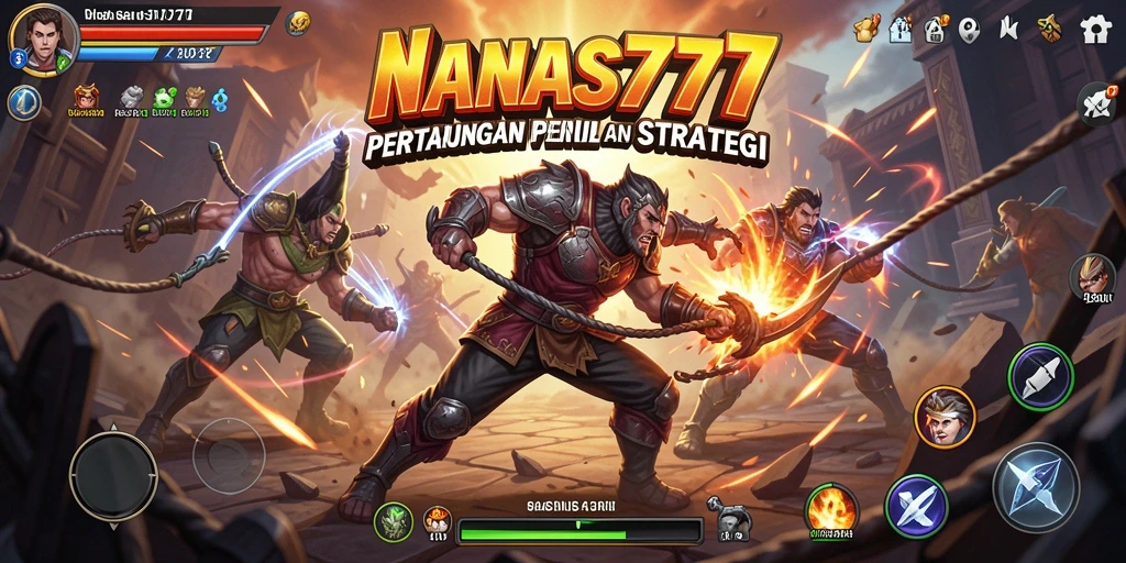Tampilan gameplay NANAS777 yang memukau dan pertarungan seru.