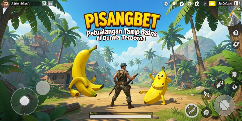 Tangkapan layar gameplay PISANGBET menampilkan eksplorasi dunia terbuka yang luas.