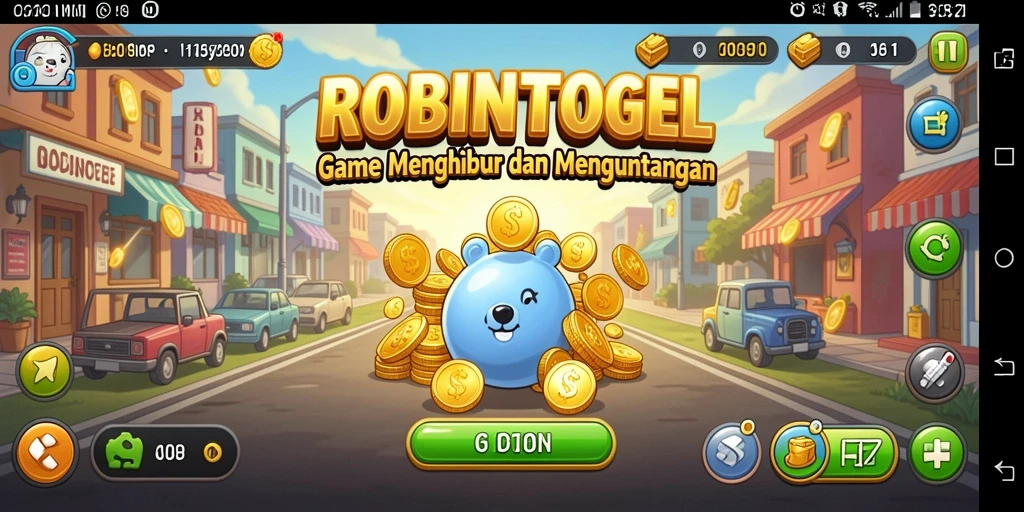 Tampilan gameplay ROBINTOGEL yang menarik dan menyenangkan.