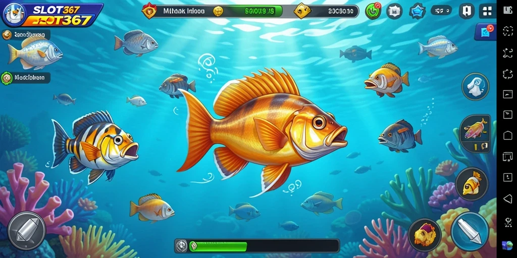 Tampilan menarik dari gameplay Tembak Ikan SLOT367 yang penuh warna.