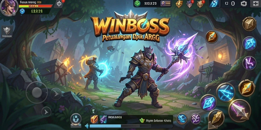 Tampilan gameplay WINBOSS yang penuh aksi dan petualangan.